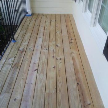 Front Porch Staining Before